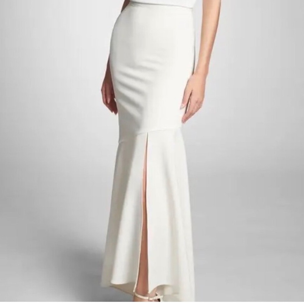 $375 NWT Sachin & Babi Tatianna Skirt Ivory Mermaid High-Low Maxi Slit Bridal 8